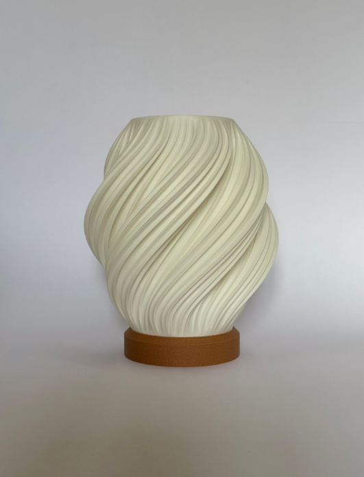 3D Baskı Modern Masa Lambası - Sarmal Dokulu & Masa Lambası