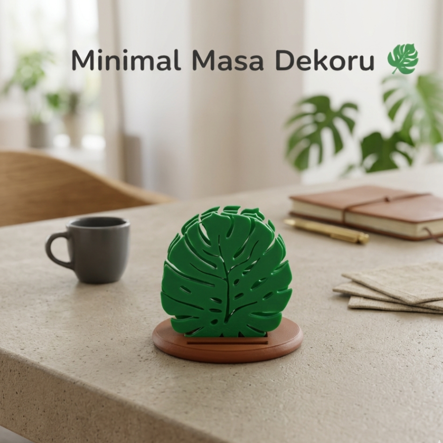 Monstera Yaprak Bardak Altlığı Seti