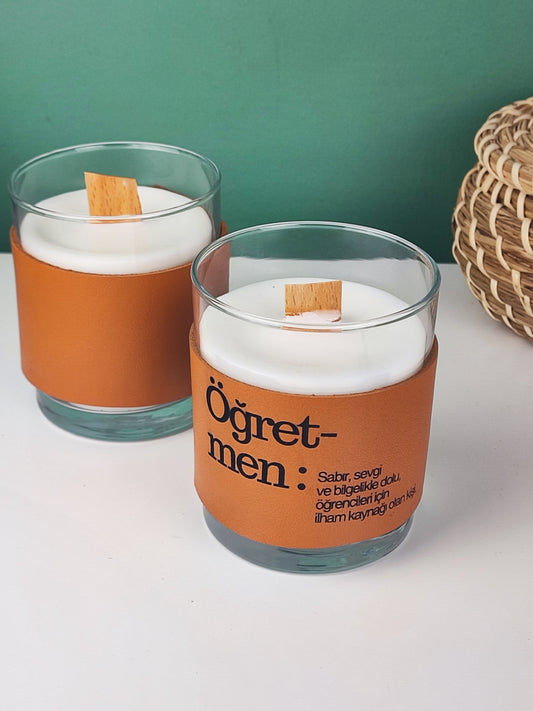 Anatolia Leather Candle-Öğretmen Temalı