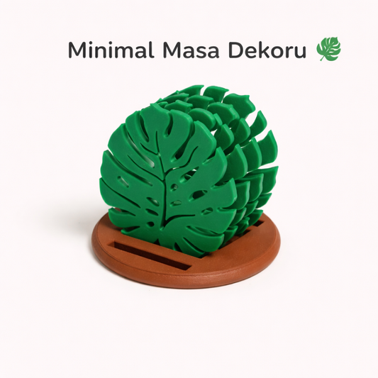 Monstera Yaprak Bardak Altlığı Seti